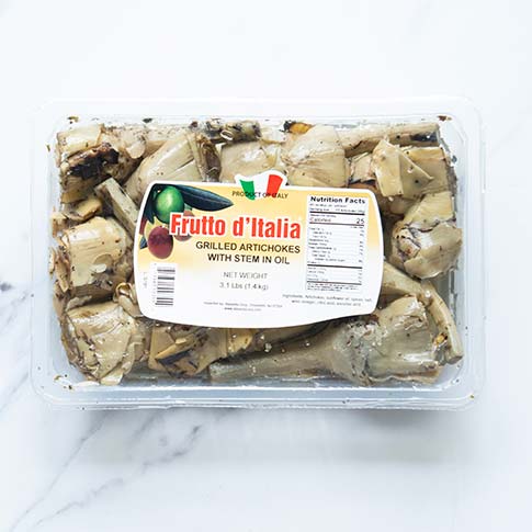 Grilled Whole Artichoke with Stem in Oil