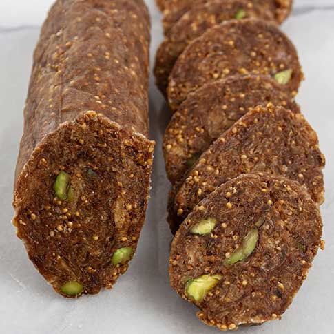 Greek Fig Salami with Pistachio & Cinnamon