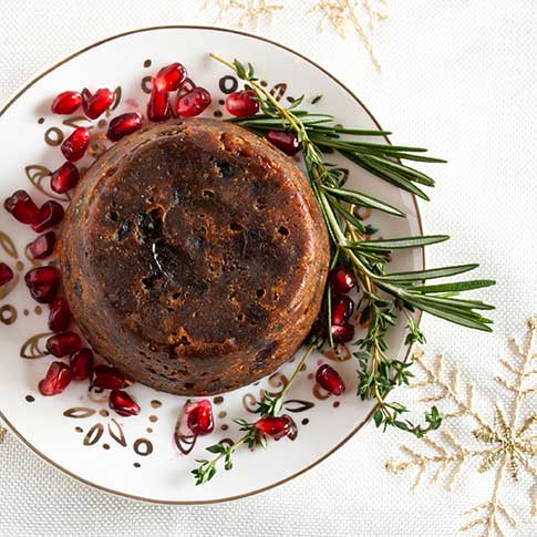 Festive Plum Pudding with Whisky