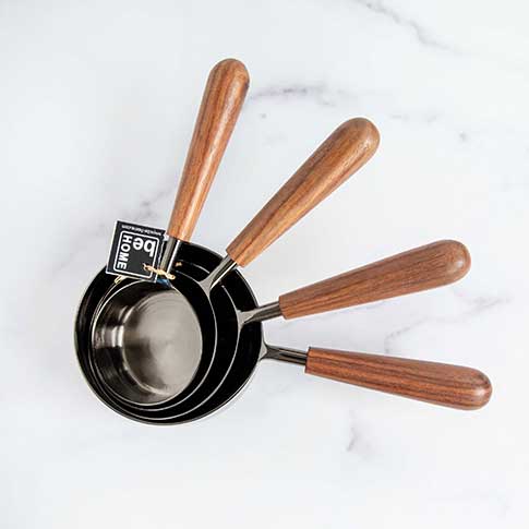 Teak & Gunpowder Black Measuring Cups