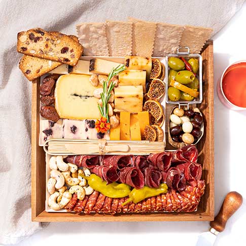 The Classic Fully-Assembled Artisan Cheese & Charcuterie Grazing Board