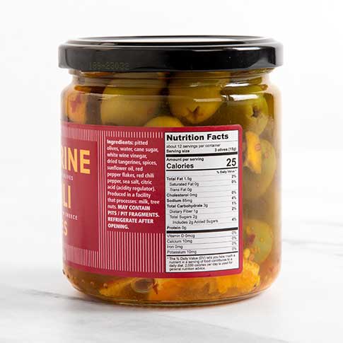 Tangerine & Chili Greek Olives