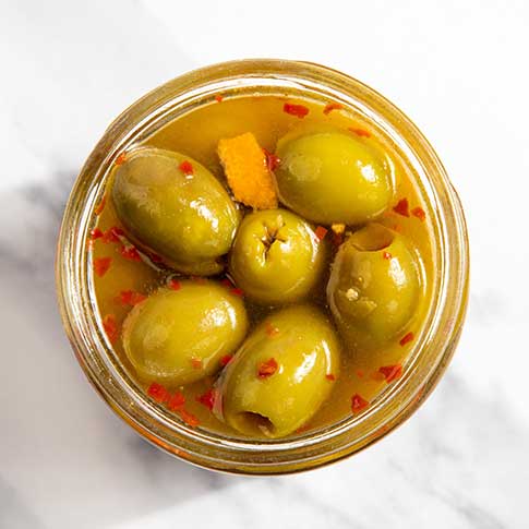 Tangerine & Chili Greek Olives