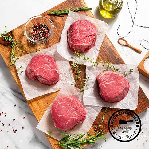 Filet Mignon Steaks - 4 Pcs (Fresh)