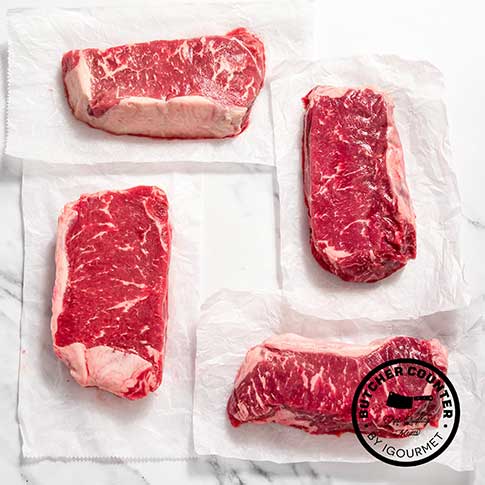 USDA Choice NY Strip Steaks - 4 Pcs