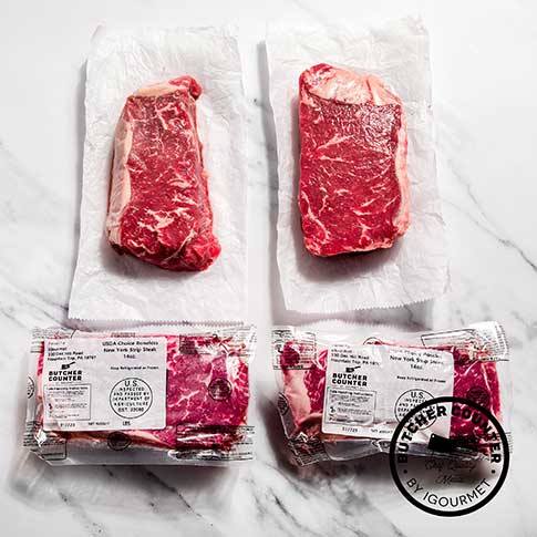 USDA Choice NY Strip Steaks - 4 Pcs