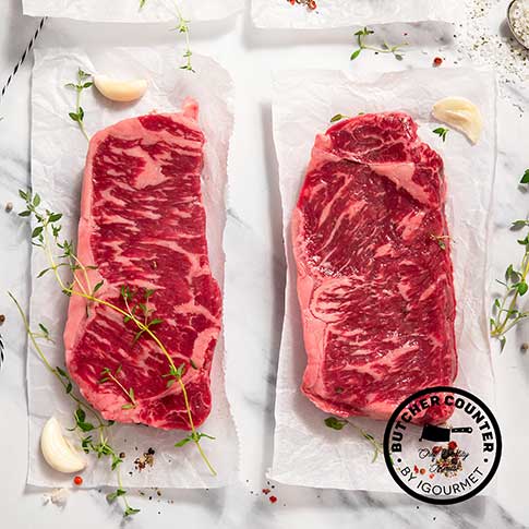 USDA Prime NY Strip Steaks, 4 Pcs (Fresh)