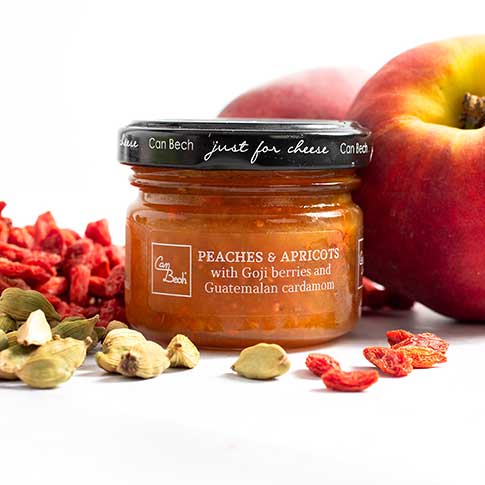 Peaches & Apricot Jam with Goji Berries & Cardamom