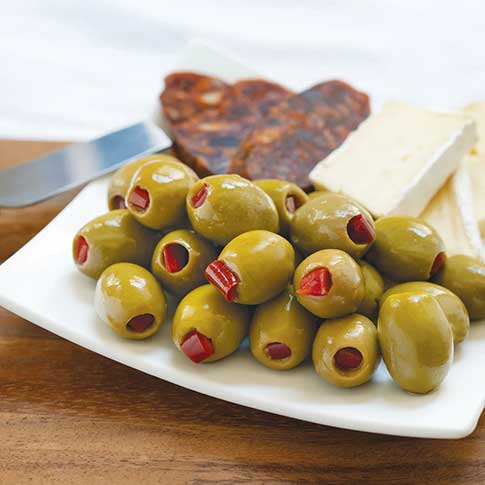 Sweet Pepper Stuffed Greek Olives