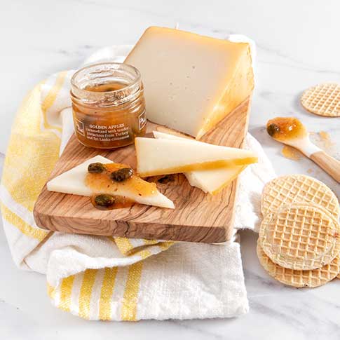 Golden Apple Spread with Pistachios and Cinnamon