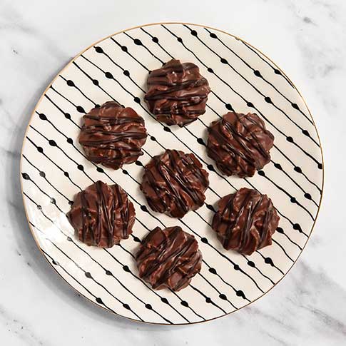 Cocoa Biscuit Cookies with Milk Chocolate Glaze