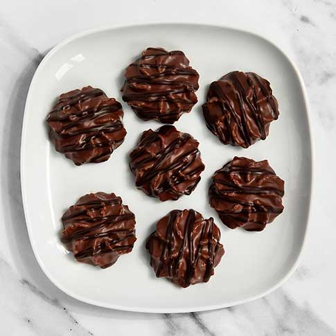 Cocoa Biscuit Cookies with Milk Chocolate Glaze