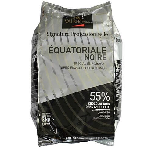 Valrhona Dark Chocolate Pistoles - 55%, Equatoriale Noire