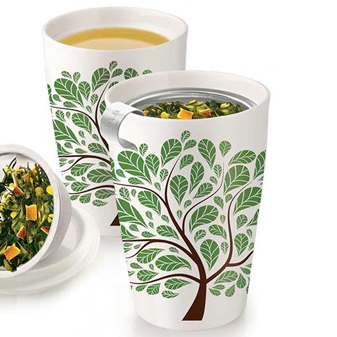 Tea Forte Kati Loose Tea Cup - Green Leaves