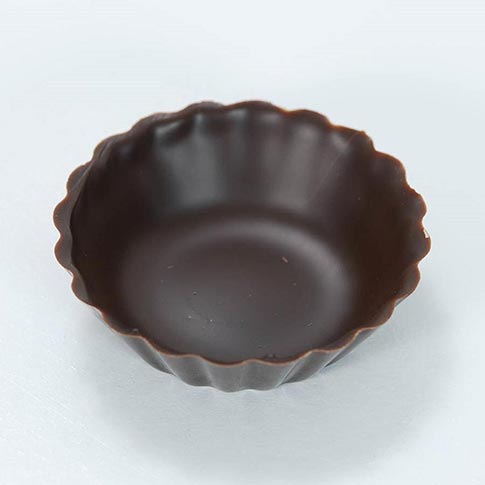 Dark Chocolate Mini Cup, Fluted - 1.8 Inches