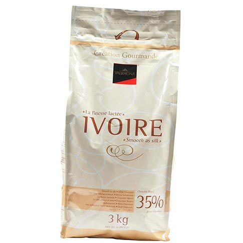 Valrhona White Chocolate Pistoles - 35%, Ivoire