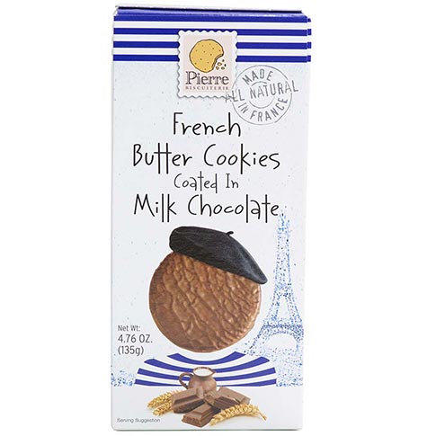 French Butter Cookies Coated in Milk Chocolate