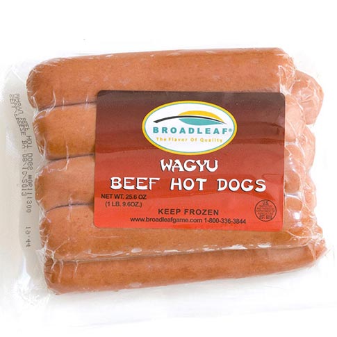 Wagyu Beef Hot Dogs, Skinless, 6 Inch