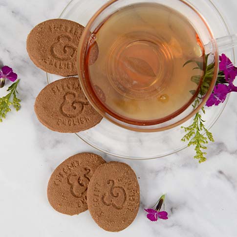 Gluten-Free Tea Butter Cookies with Raspberries and Dark Chocolate