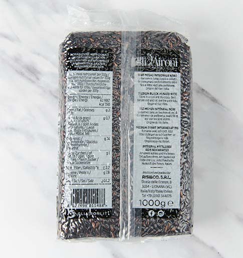 Whole Grain Black Italian Rice