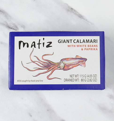 Giant Calamari with White Beans and Paprika