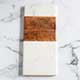 White Marble & Wood Rectangular Board