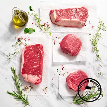 Steak Assortment for Date Nights, 4 pcs (Fresh)- SAVE $40