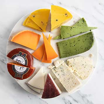 A Rainbow of Colorful Cheeses