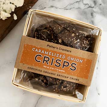 Caramelized Onion Crisps in Farm Crate