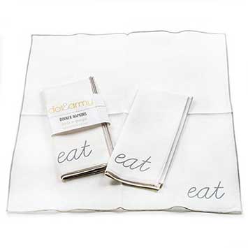 EAT Dinner Napkins - Set of 4