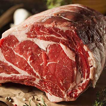 Grass Fed Organic Angus Bone-In Prime Rib Roast (5 lbs)