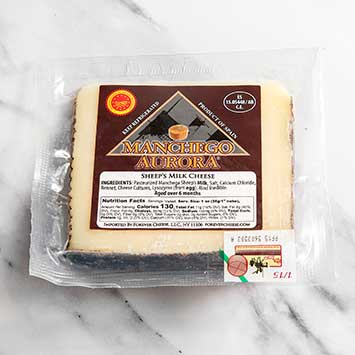 Manchego DOP Cheese - Pre-Cut Kosher Wedge