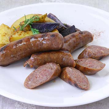 Smoked Bison Sausage with Red Wine