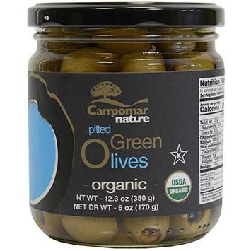 Spanish Pitted Green Olives - Organic