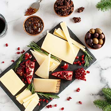 The Holiday Cheese Assortment with Slate Serving Board