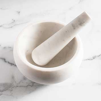 White Marble Mortar & Pestle