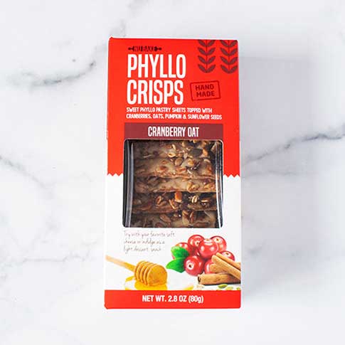 Cranberry Oat Phyllo Crisps