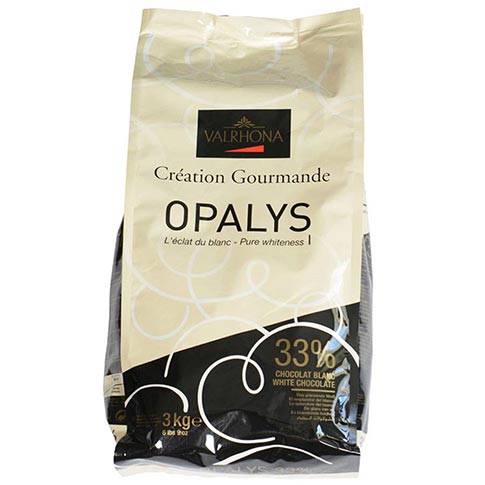 Valrhona White Chocolate Pistoles - 33%, Opalys