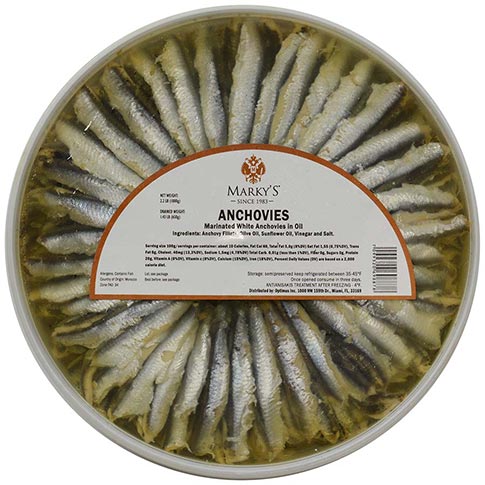 White Anchovies Marinated in Oil and Vinegar